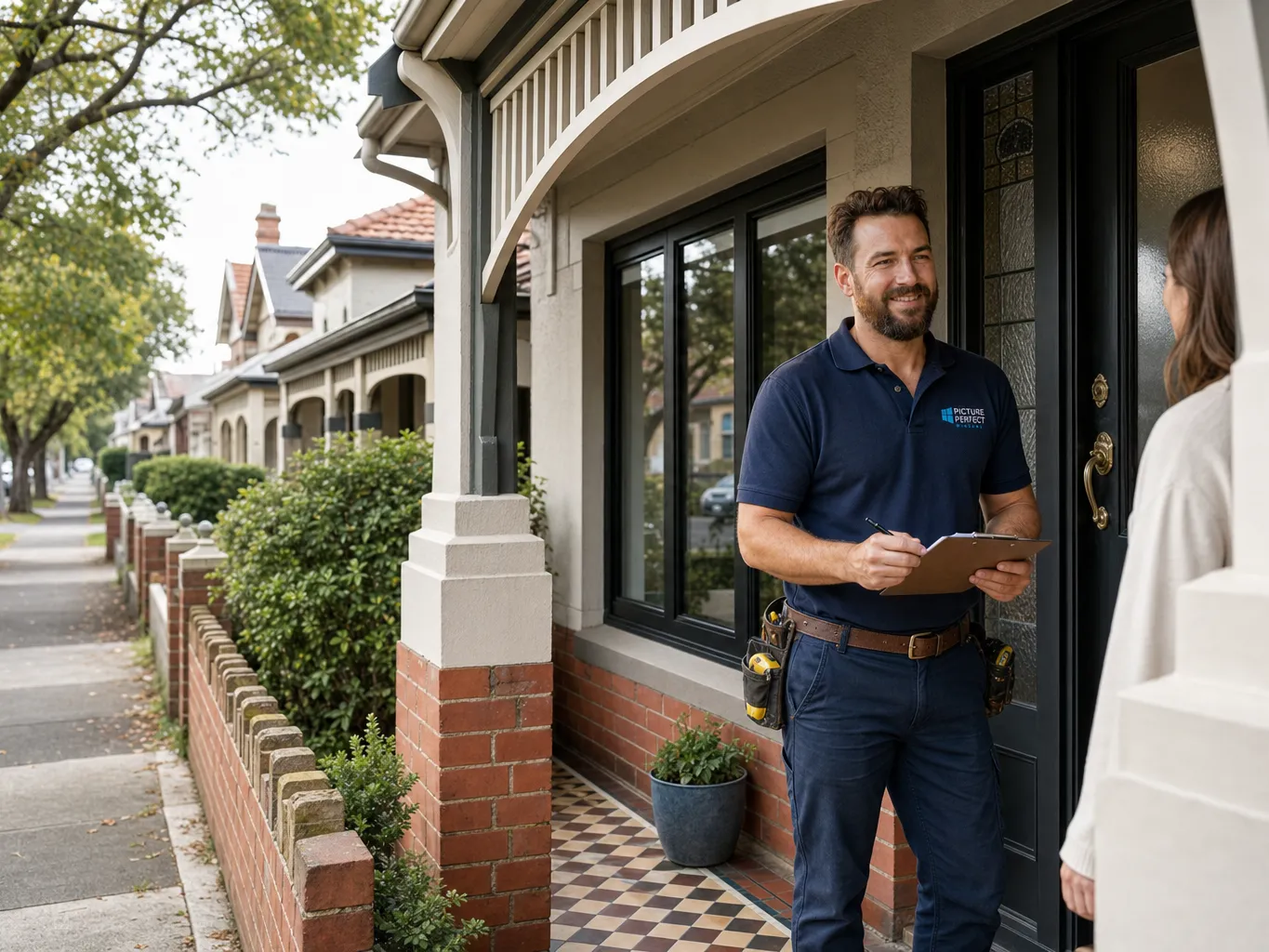 Californian bungalow street in Melbourne's inner north with a freshly upgraded aluminium window at the front